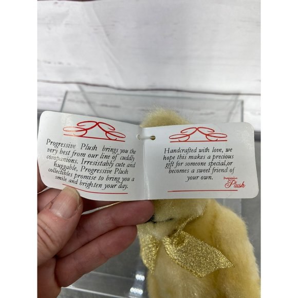 Progressive Plush Yellow Tan Furry Jointed‎ Teddy Bear Stuffed Animal 9" - Picture 5 of 7